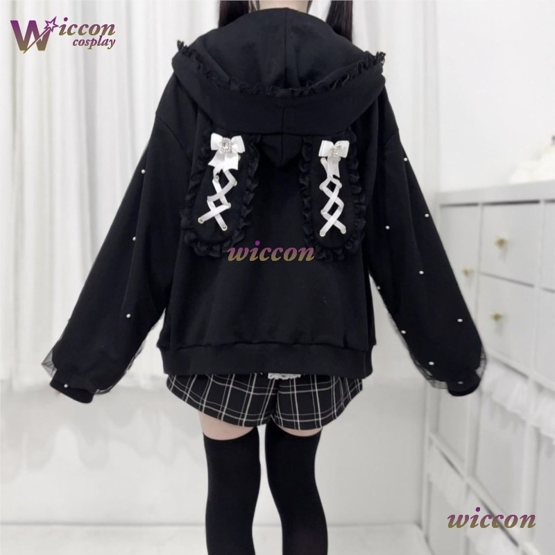 Formal Skirt - Rabbit's Ears Bow Hoodies Elegant Casual