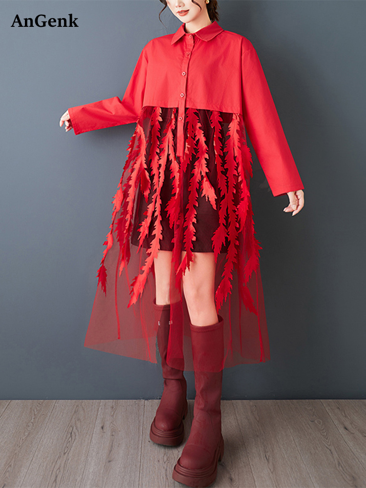 Mesh Patchwork Red Vintage Shi - огляд і ціна Women'S Red Formal Wear