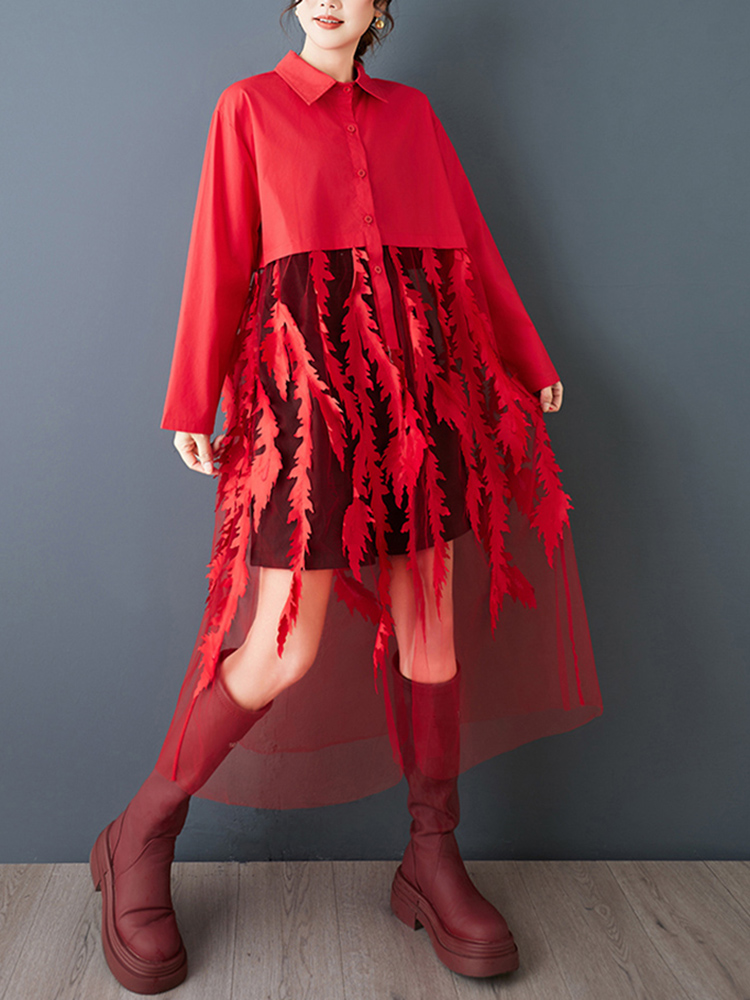 Mesh Patchwork Red Vintage Shi - огляд і ціна Women'S Red Formal Wear