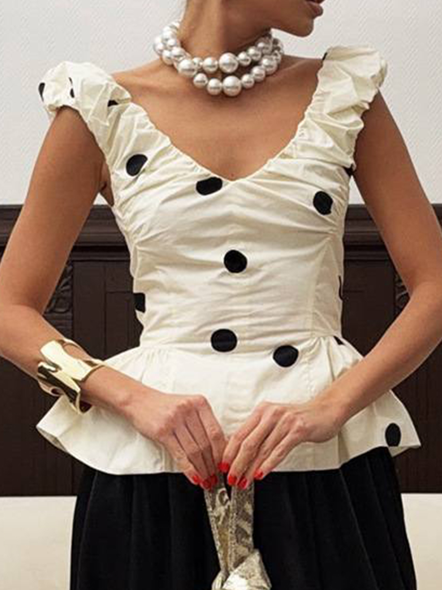 Women 2 Piece Polka Dot Dress  - огляд і ціна Midi Dress