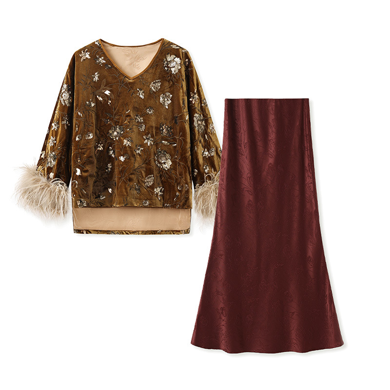 2025 Winter Feather Cuff Blous - огляд і ціна Silk Blouse