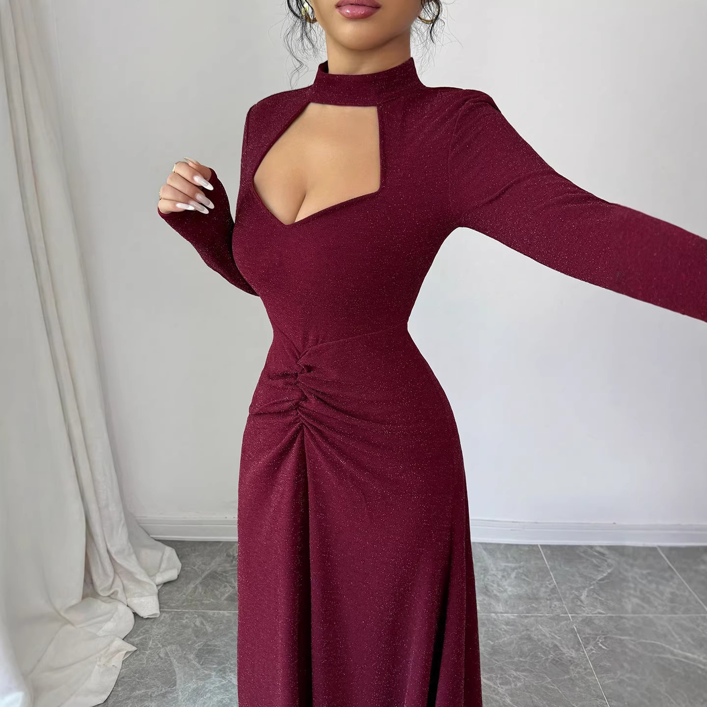 20256 Spring Sexy Fitted Midi  - огляд і ціна Midi Dress