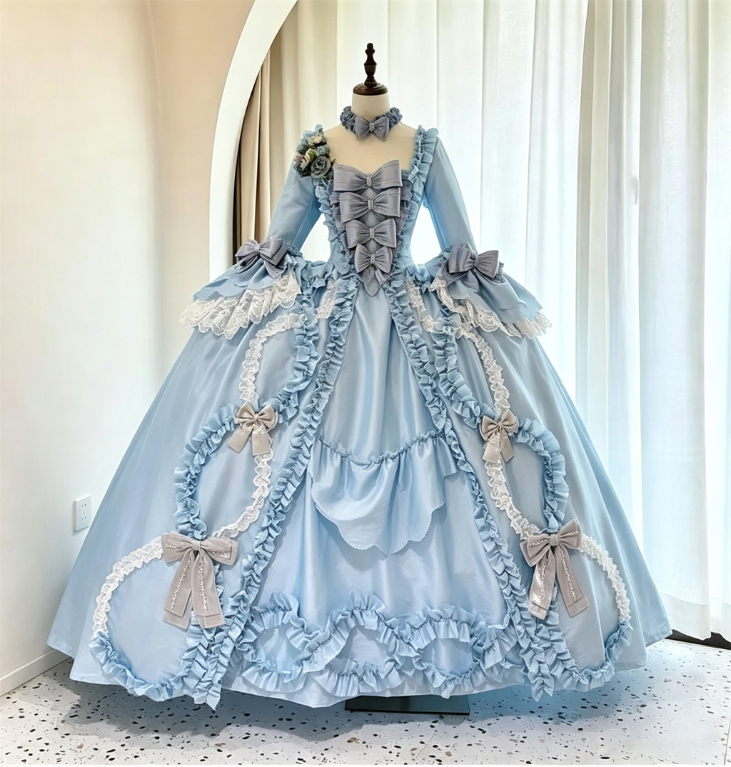 18th Century Rococo Blue Robe  - огляд і ціна Evening Gown