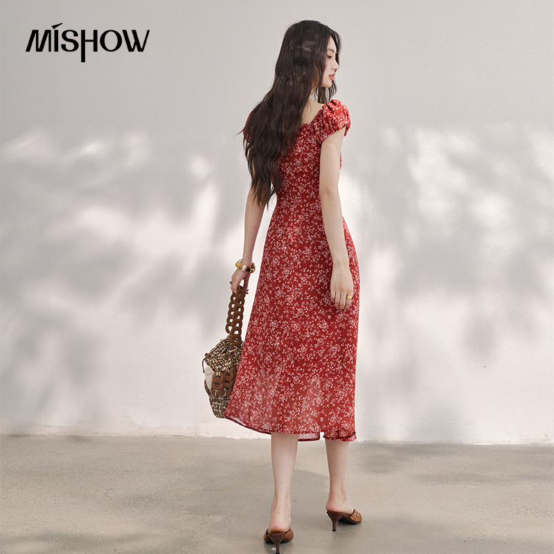 MISHOW Women's Vintage Red Flo - огляд і ціна Women'S Red Formal Wear