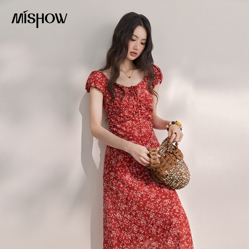 MISHOW Women's Vintage Red Flo - огляд і ціна Women'S Red Formal Wear