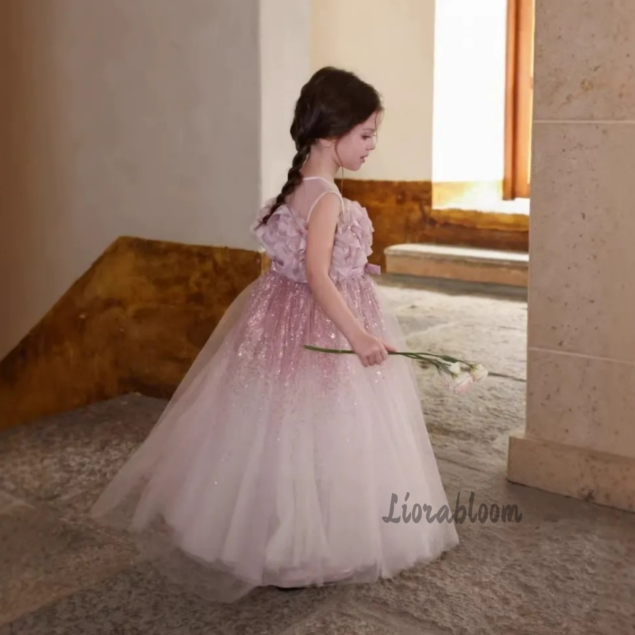 Girls' Pink Wavy Tulle Formal  - огляд і ціна Formal Skirt
