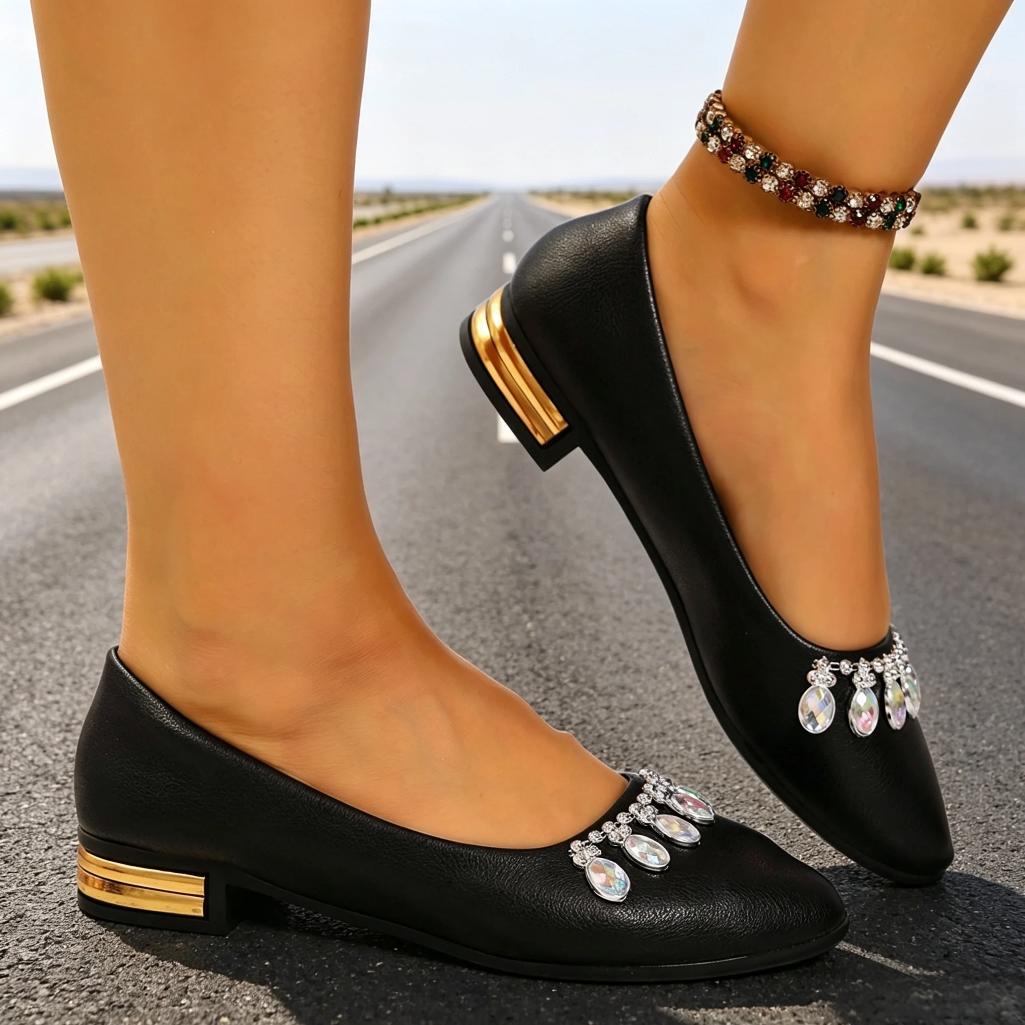 Women Flats Pointed Toe Ballet - огляд і ціна Womens Heels