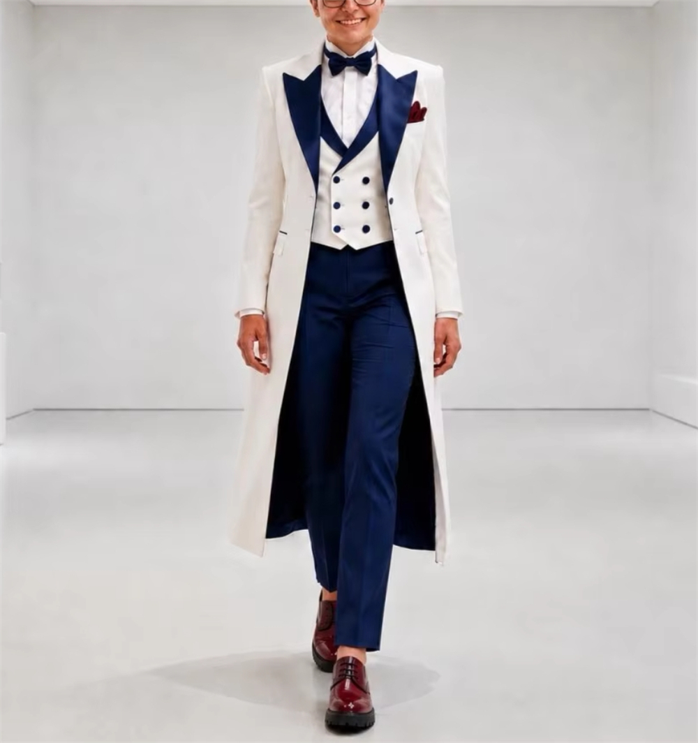 Navy Blue White Women's Jacket - огляд і ціна Womens Blazer
