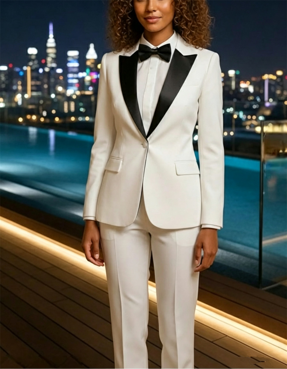 Ladies 2 Piece Suit White Suit - огляд і ціна Womens Blazer